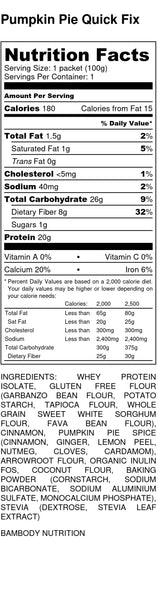 PUMPKIN PIE QUICK FIX